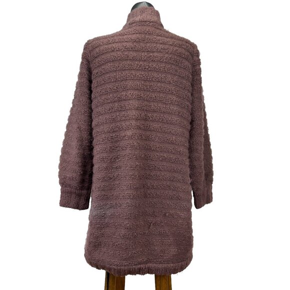 ESCADA VTG Heritage Mohair Top Buttons Eggplant Knitted Cardigan 70's 80's sz 40 - Picture 8 of 14